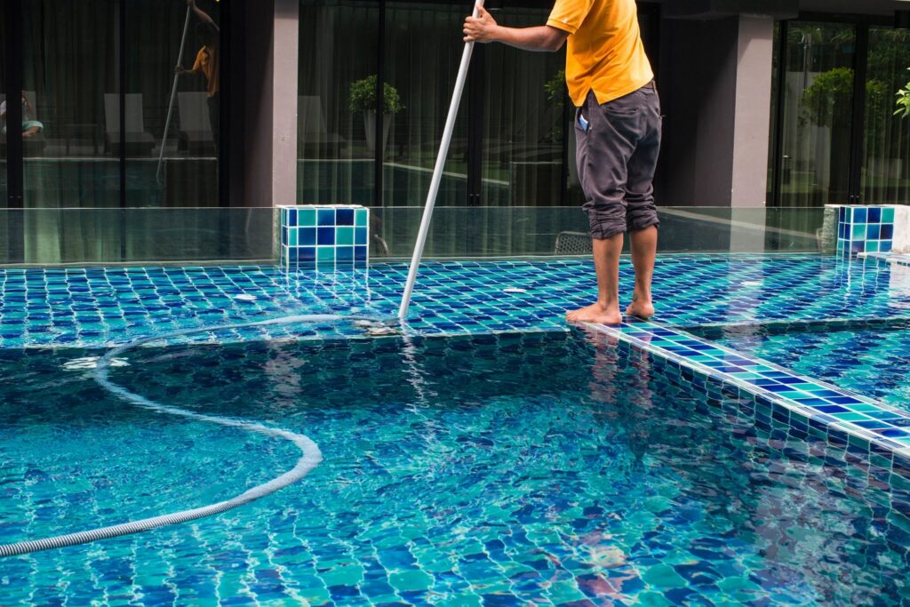 Cleaning a pool weekly in Austin Texas