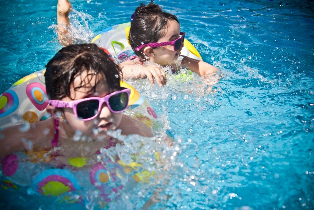 Kids playing in an Eco-friendly pool in Austin, TX